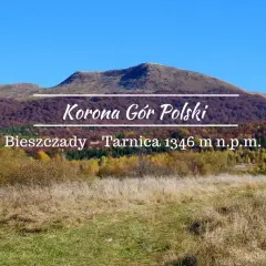 Jesienna panorama Bieszczad z Tarnicą, której wysokość 1346 m n.p.m. czyni ją częścią Korony Gór Polski.