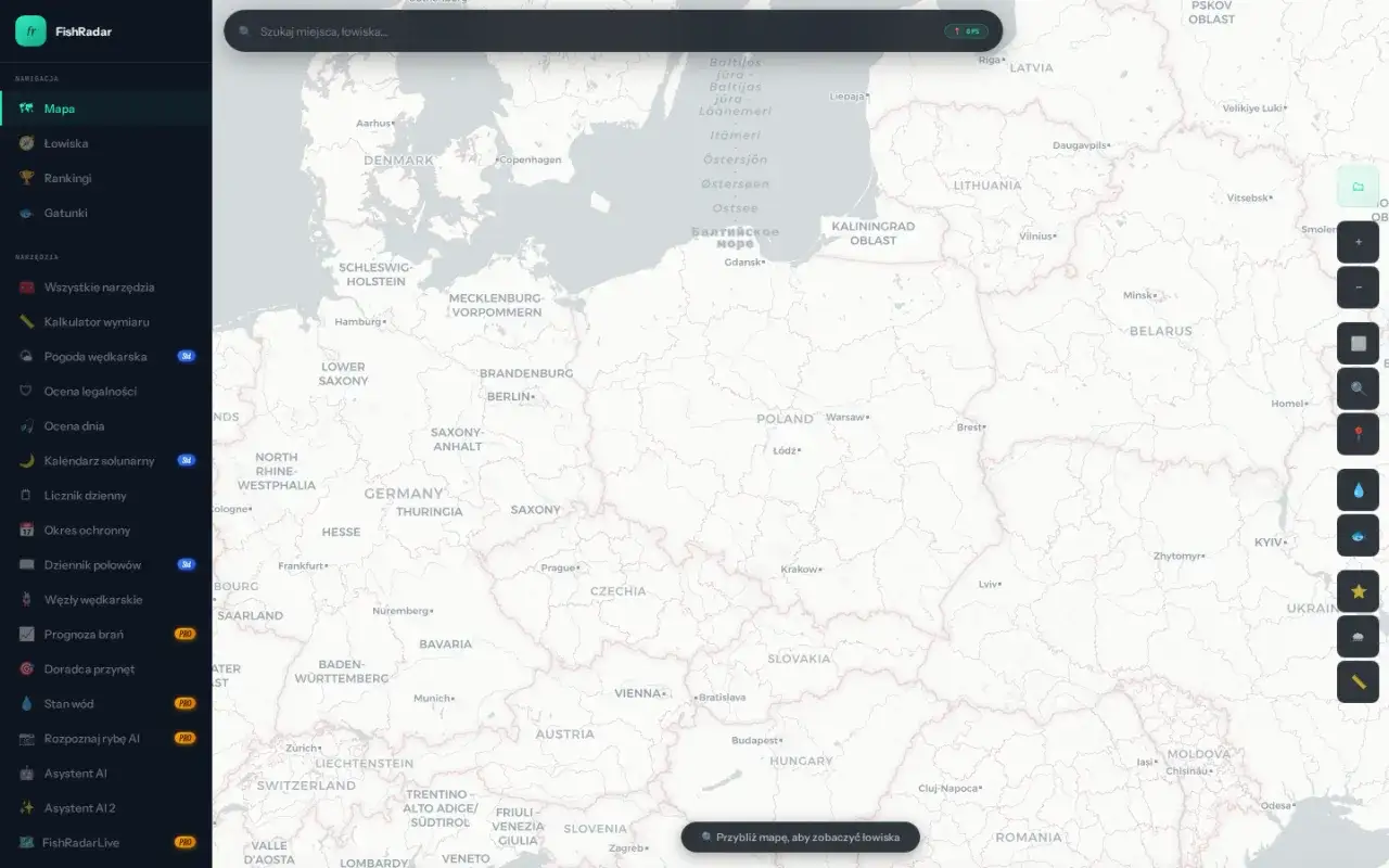 Mapa z zaznaczonym okresem ochronnym węgorza.